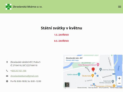 www.lekarna-zbraslav.cz