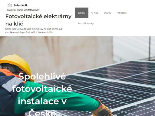 solarkral fotovoltaické elektrárny na klíč spolehlivé fotovoltaické instalace v příbrami i širokém okolí. pribram - fotovoltaika