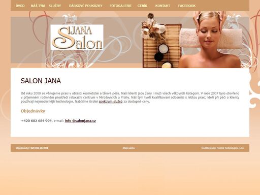 salon jana - mirošovice: kosmetika, masáže, solarium, manikúra, pedikúra, make-up