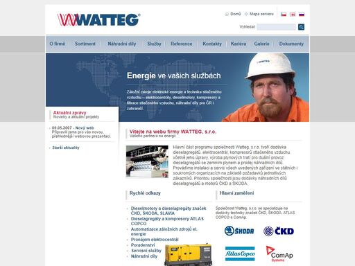 společnost watteg, s.r.o. je jedním z předních dodavatelů pro alternativní záložní zdroje elektrické energie (dieselagregáty), dieselmotory, kompresory, techniku stlačeného vzduchu a náhradní díly pro čr i zahraničí