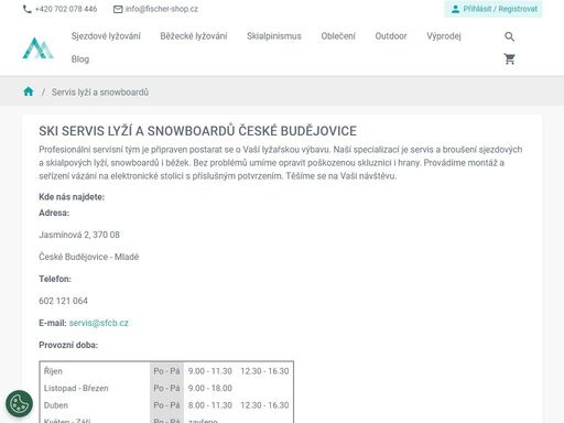 navštivte náš servis lyží a snowboardů na adrese jasmínová 2. poctivý servis na počkání pro vaše lyže a snowboardy všech značek.