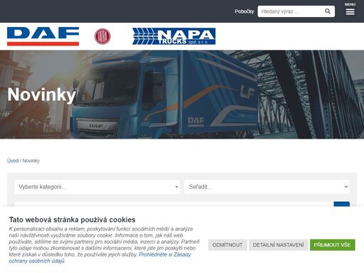 prodej a servis nákladních vozidel daf a tatra, napa trucks spol. s r.o.
