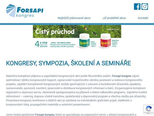 forsapi kongres forsapikongres.cz, pořádání kongresů a seminářů