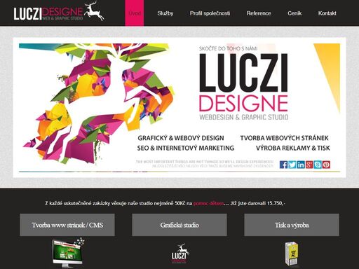 tvorba webových stránek, kreativní design, webdesign, grafické práce, tvorba aplikací a seo služby nabízí webové a grafické studio luczidesigne.