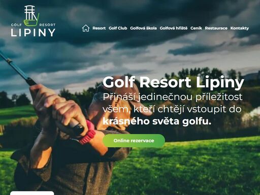 golf resort lipiny (karviná-lipiny) je osmnáctijamkový golfový areál, který svou nabídkou uspokojí profesionální hráče i začátečníky.