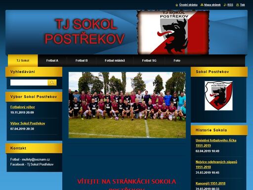 oficiálni stránky fotbalového klubu sokol postřekov