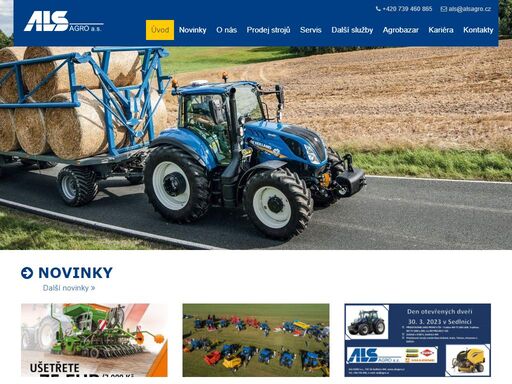 als agro a.s. je autorizovaným prodejcem a servisním centrem zemědělské techniky new holland pro oblast severní moravy a slezska.