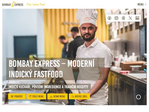 bombay express je moderní řetezec indického fastfoodu s pobočkami v čr, na slovensku a v rakousku. zaměřujeme se na severoindickou kuchyni. nabízíme i rozvoz.