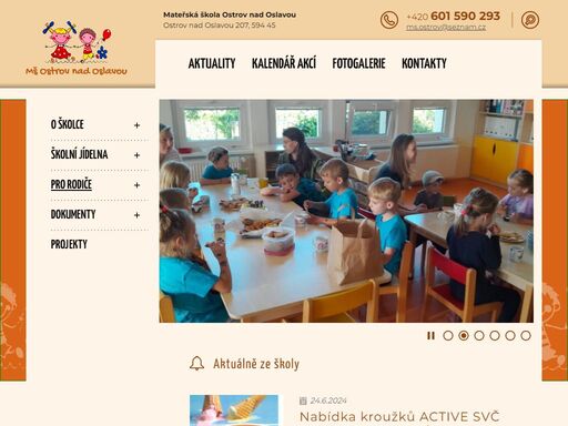 oficiální webové stránky mateřské školy v ostrove nad oslavou. 