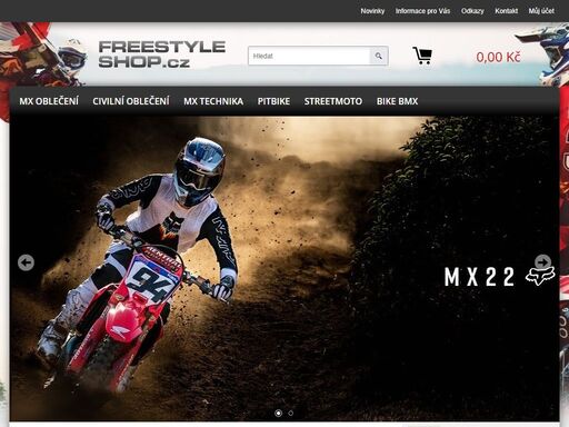 mx shop freestyle-shop.cz - enduro, pitbike, skate, motocross, bike, street, čtyřkolky