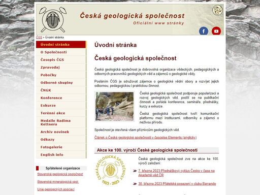 česká geologická společnost je dobrovolná organizace zájemců o geologické vědy.