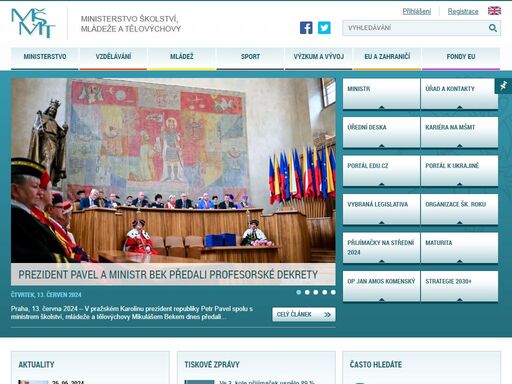 ministerstvo školství, mládeže a tělovýchovy české republiky