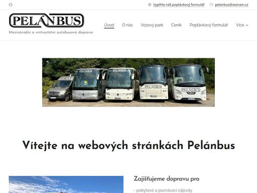 vítejte na webových stránkách pelánbus