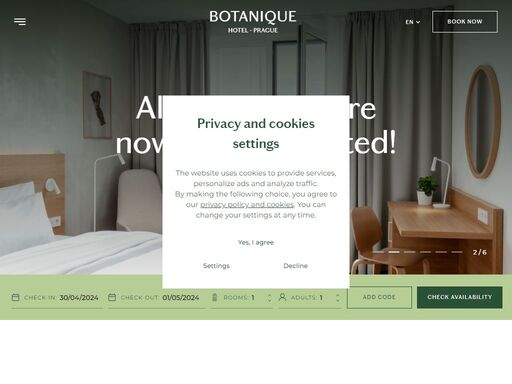 www.hotelbotanique.com