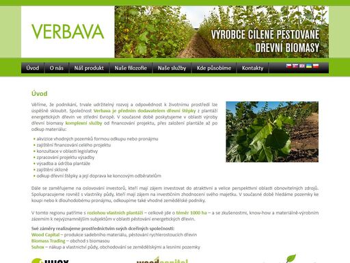 verbava | výrobce cíleně pěstované dřevní biomasy