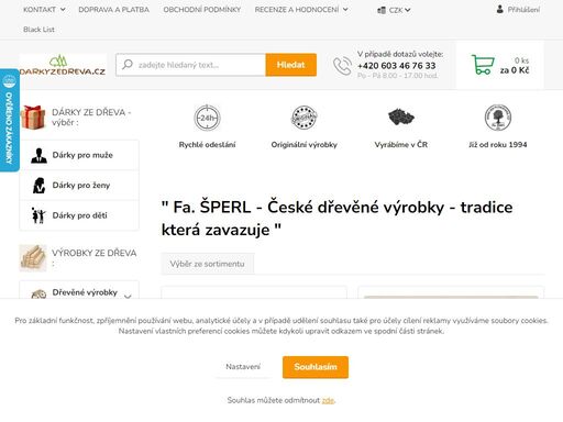 www.darkyzedreva.cz
