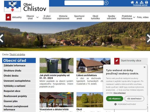 obec chlistov u klatov - oficiální stránky obce. informace pro občany a turisty.