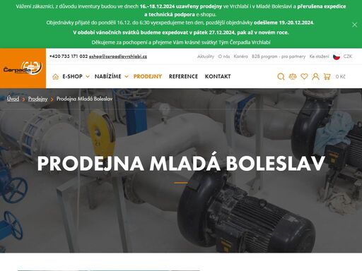 prodejna mladá boleslav - čerpadla vrchlabí