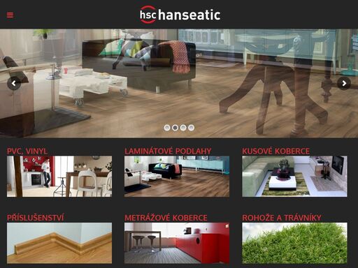 hanseatic s.r.o., kusové koberce, laminátové podlahy, pvc