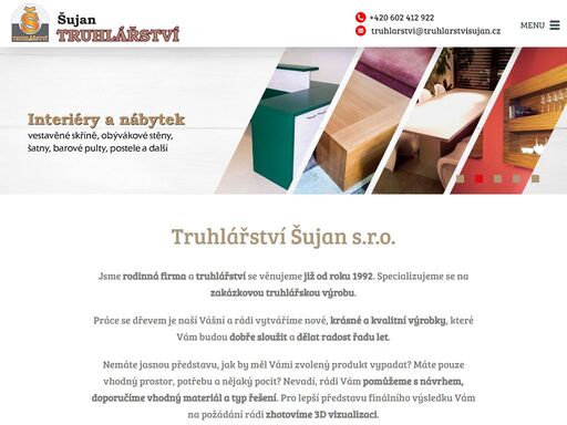 truhlářství šujan - truhlářská výroba nábytku na zakázku. - zakázková truhlářská výroba