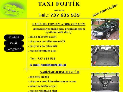 taxi fojtík ostrava,přeprava osob nonstop