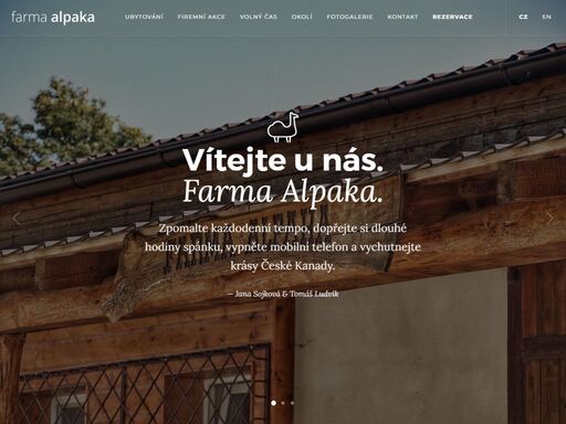 apartmány farma alpaka - stylové ubytování na rodinné farmě v české kanadě