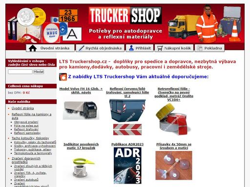 lts truckershop je internetový obchod nabízející  autodoplňky, adr výbavy pro autodopravce, reflexní materiály a další autodoplňky.