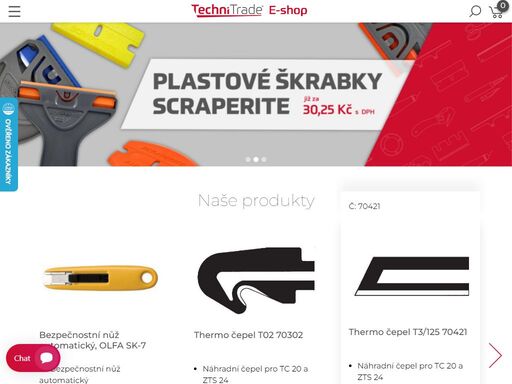 techni trade je český výrobce špičkových řezných nástrojů, čepelí a nůžek. ? prodáváme produkty značek solingen, olfa, martor, noga a mnohé jiné.