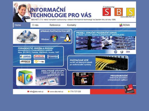 sbs-net,s.r.o. nabízí kompletní služby v oblasti informačních technologií pro malé a střední společnosti i individuální zákazníky.