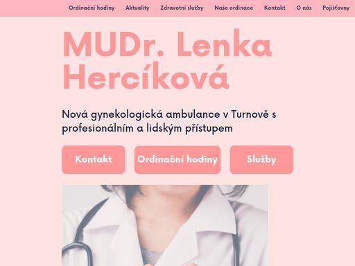 nová gynekologická ordinace v turnově zabývající se komplexní gynekologickou péčí o ženy, těhotenstvím a ultrazvukovou diagnostikou.