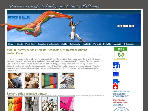 inovace a transfer technologií pro textilní zušlechťovny