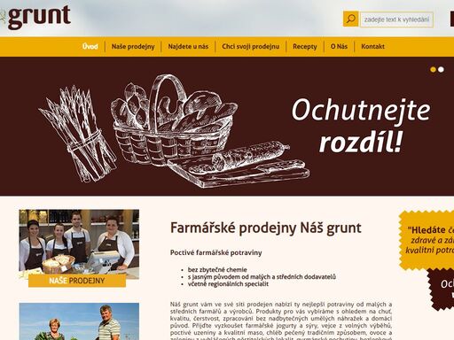 náš grunt nabízí farmářské potraviny, tradiční české potraviny, od malých a středních tuzemských výrobců a farmářů