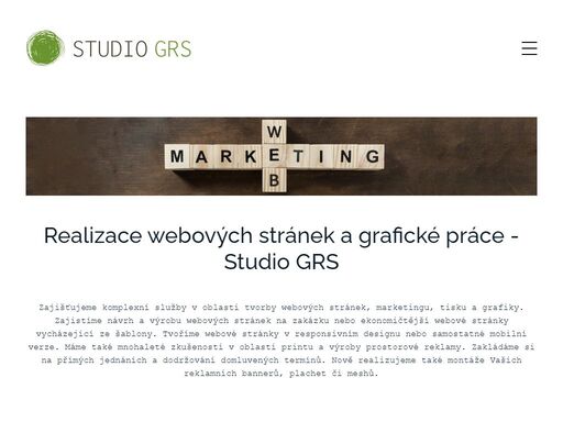 studio grs - realizace webových stránek, kompletní grafické návrhy, webdesign, optimalizace pro vyhledávače, seo