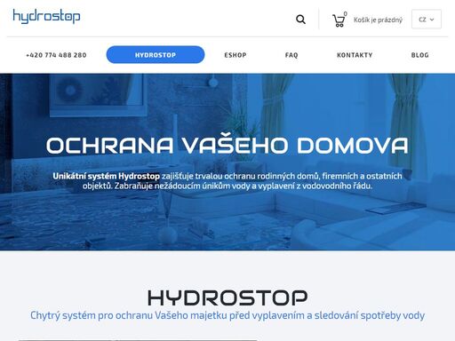 hydrostop je inovativní protizáplavový ventil, který zabraňuje úniku vody a potopám.