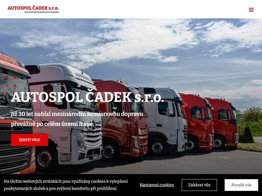 jsme výhradně česká soukromá dopravní firma, zaměřující se na mezinárodní silniční autodopravu provozovanou vlastními vozovými jednotkami.