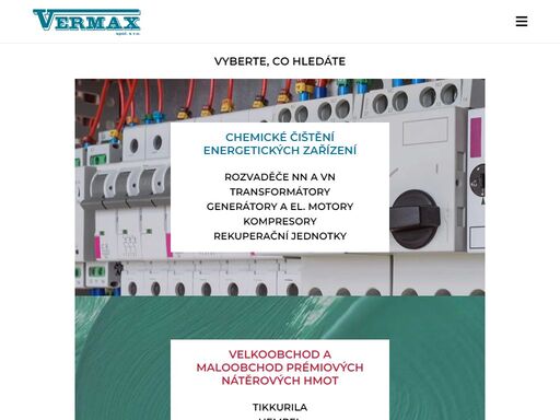 vermax spol. s r.o. nabízí barvy na kov, barvy na dřevo, chemické čištění, odmašťování, sanace energetických zařízení.