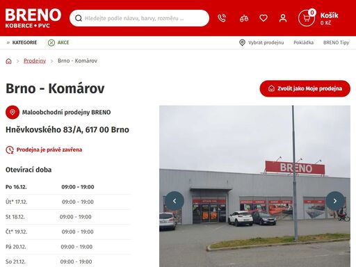 navštivte prodejnu breno komárov v brně! vyzvedněte si zboží z e-shopu a prohlédněte si široký výběr podlah: koberce, pvc / lino a vinyl.