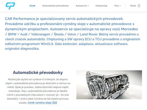 car performance je specializovaný servis automatických převodovek. provádíme údržbu a profesionální výměny oleje v automatické převodovce s dynamickým proplachem. autoservis se specializuje na opravy vozů mercedes / bmw / audi / volkswagen / škoda / volvo