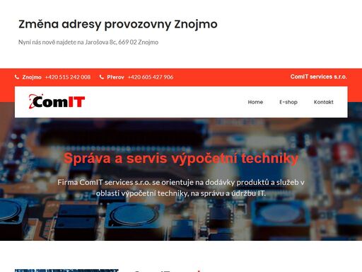 firma comit services s.r.o. se orientuje na dodávky produktů a služeb v oblasti počítačů, provozu a správy výpočetní techniky a sítí. mezi naše hlavní priority patří dodávky počítačů, notebooků, serverů a zabezpečení instalace, provozu a správy.