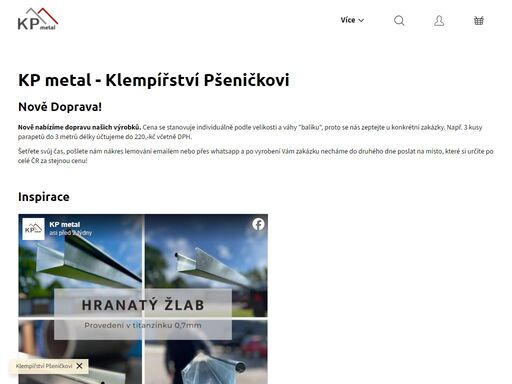 kompletní okapové systémy, výroba parapetů a střešních doplňků, plechové střešní krytiny, trapéz, falcovaná krytina