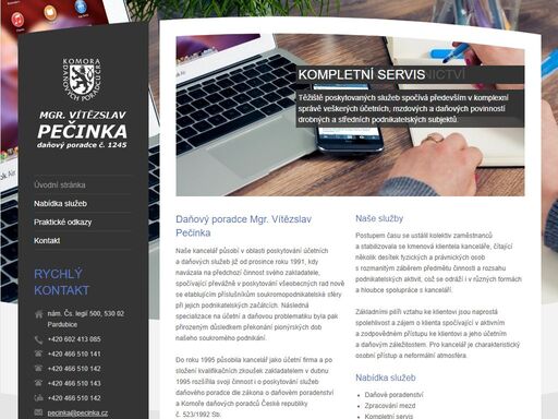 daňový poradce mgr. vítězslav pečinka - daňové poradenství, zpracování mezd, kompletní servis, zpracování účetnictví