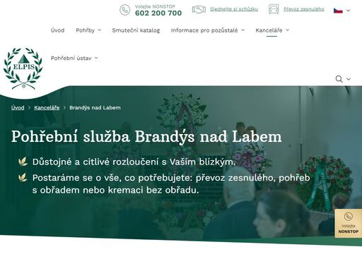 postaráme se o důstojné a citlivé rozloučení s vaším blízkým. sjednejte si schůzku v naší kanceláři v brandýse nad labem. volejte nonstop 602 200 700.