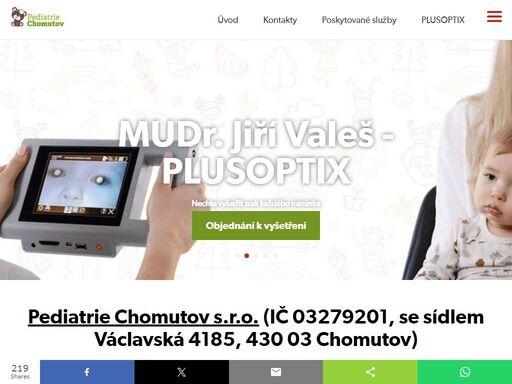mudr. jiří valeš, praktický lékař pro děti a dorost, pediatrie, chomutov