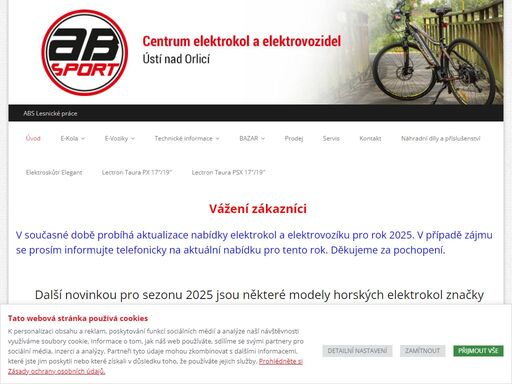 chcete kvalitní elektrokolo nebo elektrovozidlo pro každý den? zvolte firmu abs červinka – centrum elektrokol a elektrovozidel v ústí nad orlicí.