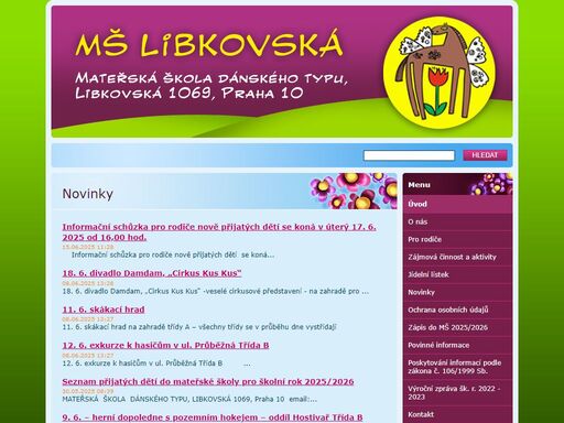 mš libkovská je státní mateřská škola dánského typu na praze 10. 