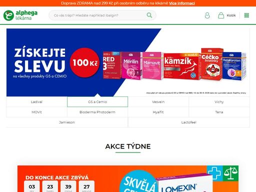 online lékárna s volně prodejnými léky, doplňky stravy, zdravotnickými potřebami a veterinárními prostředky, kosmetikou a vitamíny a minerály. obsloužíme vás na více jak 300 alphega lékárnách v čr.