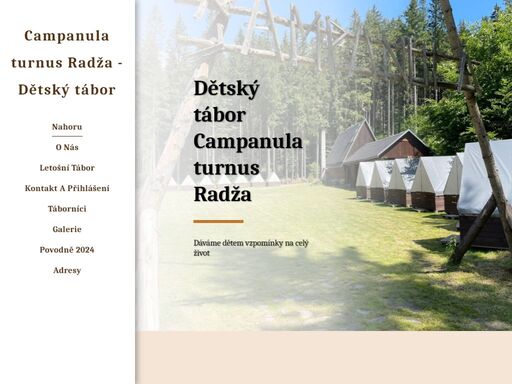 campanula turnus radža - dětský tábor - dáváme dětem vzpomínky na celý život