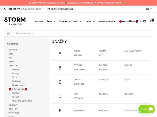 vítejte ve stormfashion.cz, jsme eshop značkové dámské a pánské módy včetně obuvi. staráme se o váš styl. široký výběr s osobním přístupem. vše skladem.