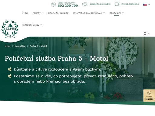 postaráme se o důstojné a citlivé rozloučení s vaším blízkým. sjednejte si schůzku v naší kanceláři na praze 5. volejte nonstop 602 200 700.