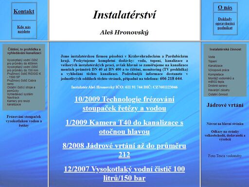jsme instalatérskou firmou pusobící v královéhradeckém a pardubickém kraji.